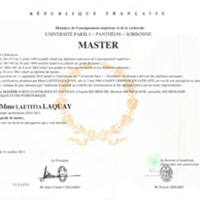 Aperçu du Diplôme de Master